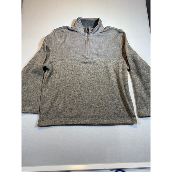 Van Heusen XXL Mens 1/4 Zip Pullover Sweater Classic Fit Gray Polyester - Picture 1 of 3